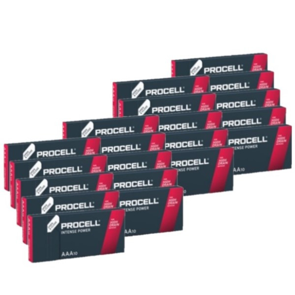 Duracell Aanbieding: Duracell Procell Intense AAA / LR03 / MN2400 Alkaline Batterij (200 stuks)  ADU00261 - 1