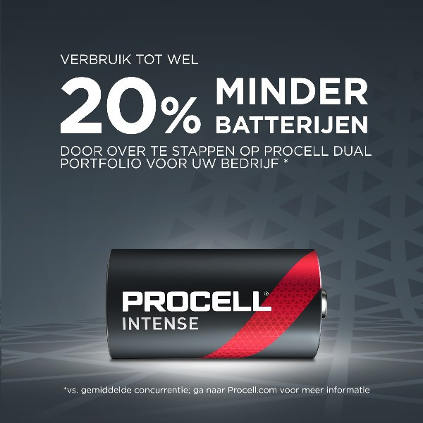 Aanbieding: Duracell Procell Intense D / LR20 / MN1300 Alkaline Batterij (2500 stuks) ADU00386 - 3
