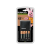 Duracell CEF27 Hi-Speed Advanced Oplader voor oplaadbare AA en AAA Ni-Mh batterijen inclusief batterijen (2x AA 1300 mAh, 2x AAA 750 mAh)