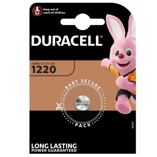 Duracell CR1220 / DL1220 / 1220 Lithium knoopcel batterij 1 stuk  ADU00154 - 1