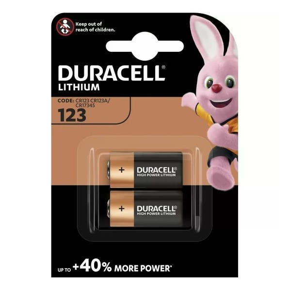 Duracell CR123A / DL123A Lithium Batterij (2 stuks)  ADU00168 - 1