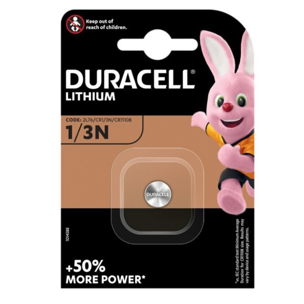 Duracell CR1/3N / CR11108 / 2L76 / 3V Lithium batterij 1 stuk  ADU00182 - 1
