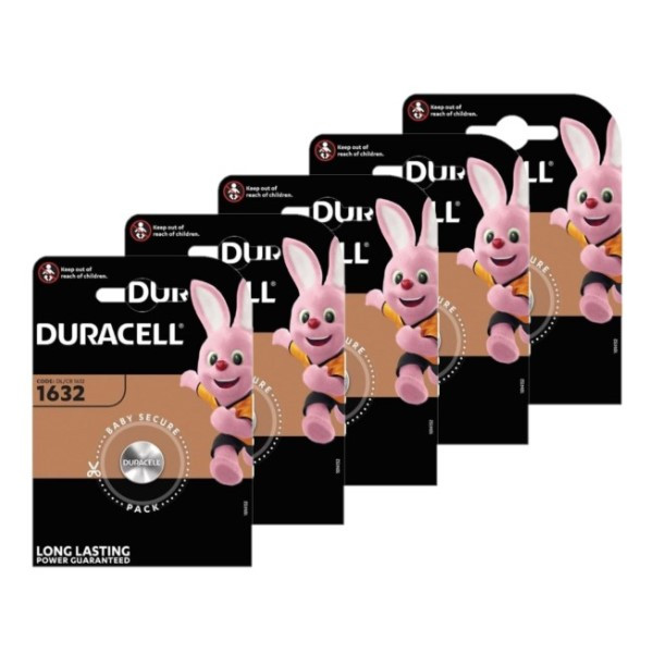 Duracell CR1632 3V Lithium knoopcel batterij 5 stuks  ADU00290 - 1