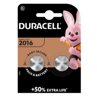 Duracell CR2016 3V Lithium knoopcel batterij 2 stuks  ADU00172