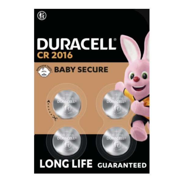 Duracell CR2016 3V Lithium knoopcel batterij 4 stuks  ADU00416 - 1