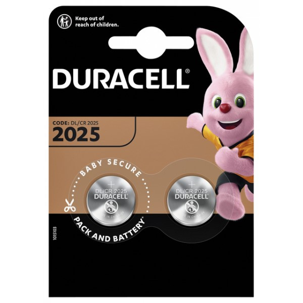 Duracell CR2025 3V Lithium knoopcel batterij 2 stuks  ADU00179 - 1