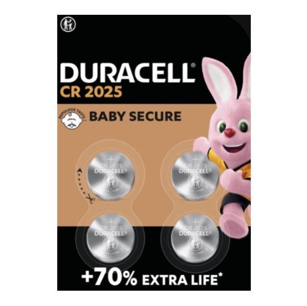 Duracell CR2025 3V Lithium knoopcel batterij 4 stuks  ADU00417 - 1