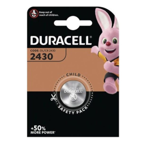 Duracell CR2430 3V Lithium knoopcel batterij 1 stuk  ADU00152 - 1