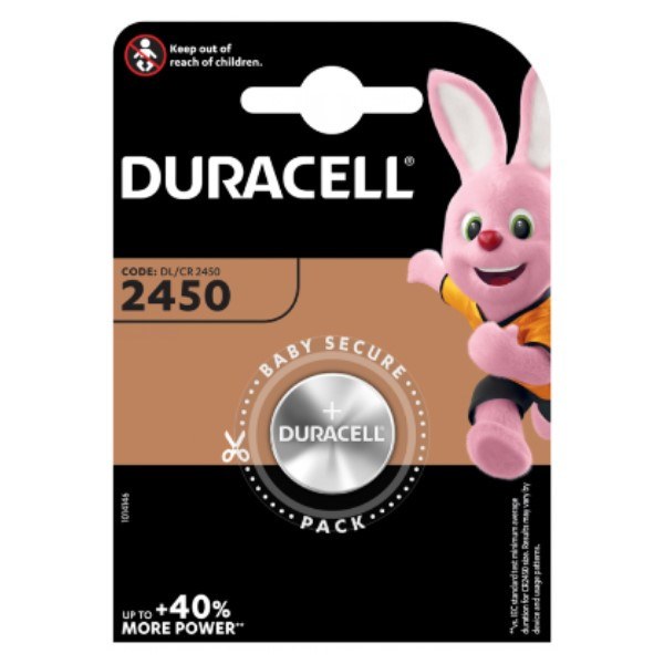 Duracell CR2450 3V Lithium knoopcel batterij 1 stuk  ADU00150 - 1