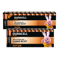 Combi deal: Duracell Power Boost 150% Extra Life AA + AAA alkaline batterij (2x 24 stuks) ADU00431