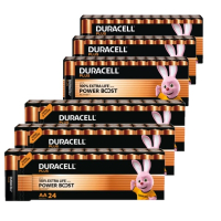Combi deal: Duracell Power Boost 150% Extra Life AA + AAA alkaline batterij  (6x 24 stuks) ADU00433