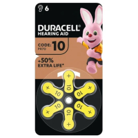 Duracell EasyTab 10 / PR70 / Geel gehoorapparaat batterij (6 stuks)  ADU00411