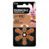 Duracell EasyTab 312 / PR41 / Bruin gehoorapparaat batterij (6 stuks)