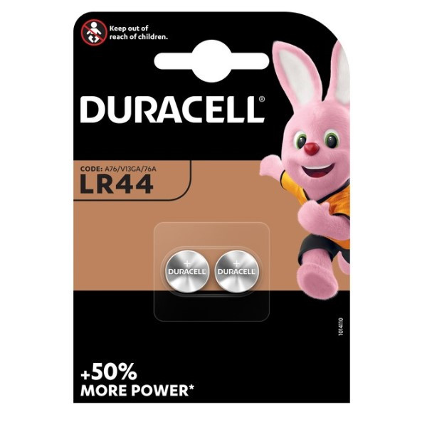 Duracell LR44 / A76 / V13GA Alkaline knoopcel batterij 2 stuks  204510 - 1