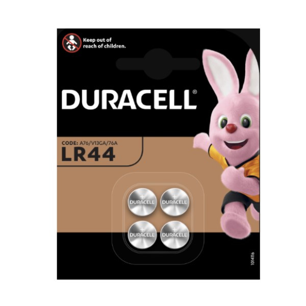 Duracell LR44 / A76 / V13GA Alkaline knoopcel batterij 4 stuks  ADU00413 - 1