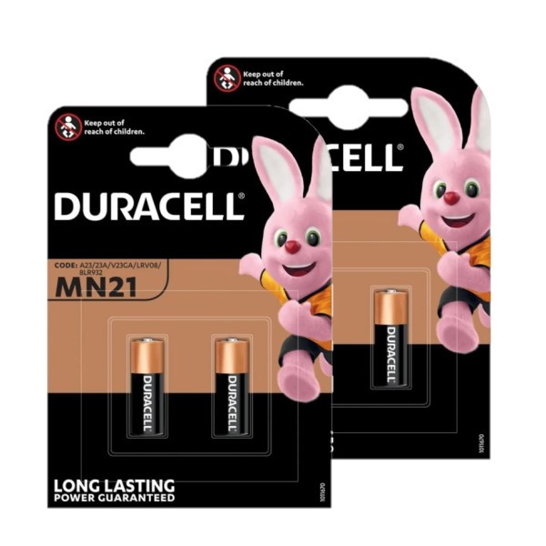 Duracell MN21 / 23A / V23GA Alkaline 12V Batterij (4 stuks) ADU00319 - 1