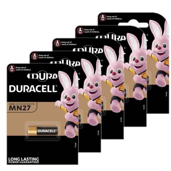 Duracell MN27 / 27A / V27A Alkaline 12V Batterij (5 stuks) ADU00320 - 1