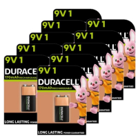 Duracell Oplaadbare 9V / E-block / 6HR61 Ni-Mh Batterij (10 stuks, 170 mAh)  ADU00270