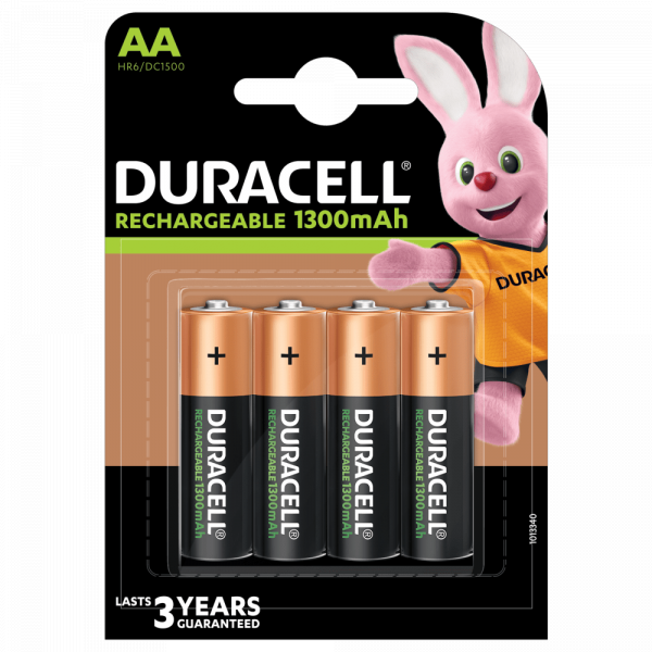 Duracell Oplaadbare AA / HR06 Ni-Mh Batterijen (4 stuks, 1300 mAh)  ADU00159 - 1