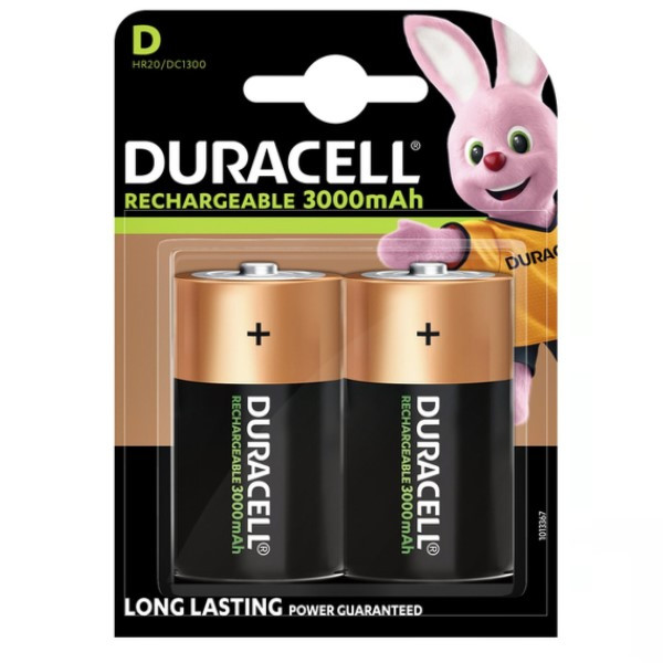 Duracell Oplaadbare D / HR20 Batterijen stuks, 3000 mAh) Duracell 123accu.nl