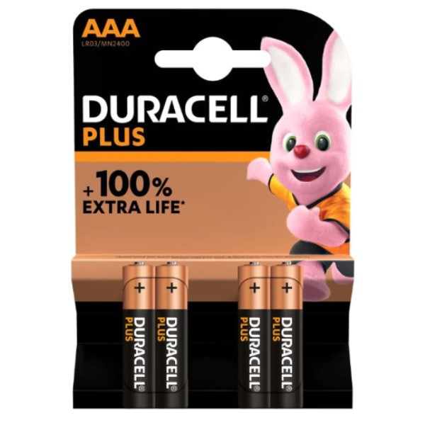 beven Een evenement Milieuvriendelijk Duracell Plus 100% Extra Life AAA / MN2400 / LR03 Alkaline Batterij (4  stuks) Duracell 123accu.nl