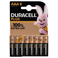 Duracell Plus 100% Extra Life AAA / MN2400 / LR03 Alkaline Batterij (8 stuks)  ADU00166