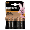 Duracell Plus 100% Extra Life AA / MN1500 / LR06 Alkaline Batterij (4 stuks)