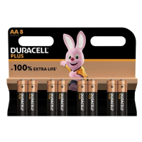 Duracell Plus 100% Extra Life AA / MN1500 / LR06 Alkaline Batterij (8 stuks)  ADU00228