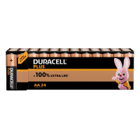 Duracell Plus 100% Extra Life AA / MN1500 / LR06 alkaline batterij 24 stuks  ADU00361