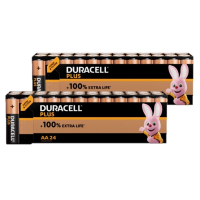 Duracell Plus 100% Extra Life AA / MN1500 / LR06 alkaline batterij 48 stuks  ADU00354