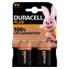 Duracell Plus 100% Life 9V / 6LR61 / E-Block Alkaline Batterij (2 stuks)