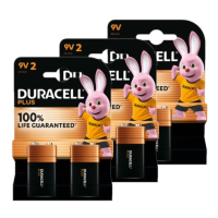 Duracell Plus 100% Life 9V / 6LR61 / E-Block Alkaline Batterij (5 stuks) ADU00010