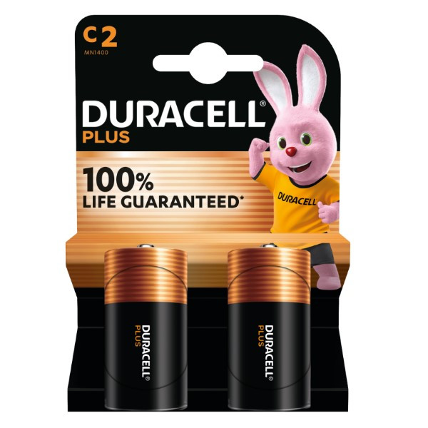 Duracell Plus 100% Life C / LR14 Alkaline Batterij (2 stuks) 204504 - 1