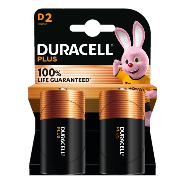 Duracell Plus 100% Life D / MN1300 / LR20 Alkaline Batterij (2 stuks) 204506 - 1