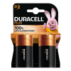 Duracell Plus 100% Life D / MN1300 / LR20 Alkaline Batterij (2 stuks)