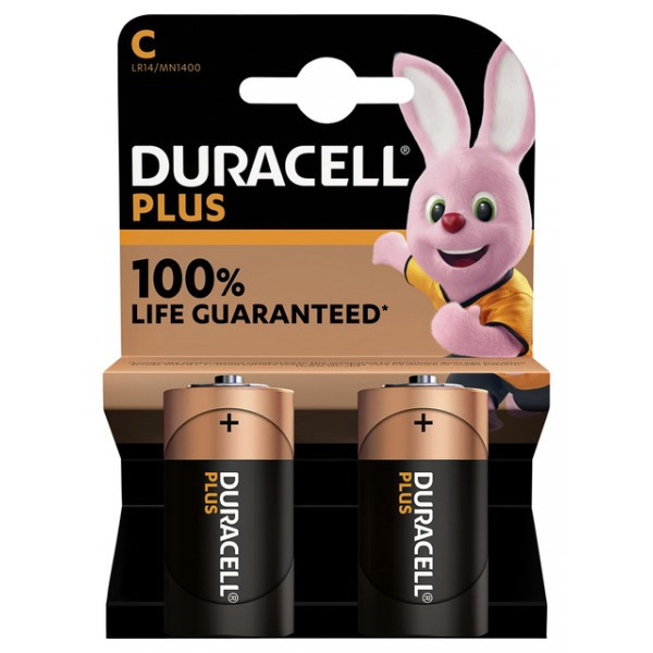 Duracell Plus 100% Life LR14 / C Alkaline Batterij (2 stuks)  204504 - 