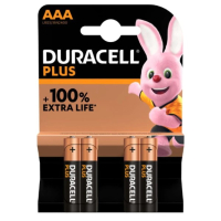 Duracell Plus AAA / MN2400 / LR03 Alkaline Batterij (4 stuks)  204500