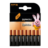 Duracell Plus Power Boost 150% Extra Life AAA / MN2400 / LR03 Alkaline Batterij (16 stuks) ADU00404