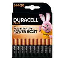 Duracell Plus Power Boost 150% Extra Life AAA / MN2400 / LR03 Alkaline Batterij (20 stuks) ADU00405