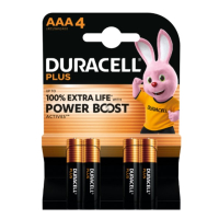 Duracell Plus Power Boost 150% Extra Life AAA / MN2400 / LR03 Alkaline Batterij (4 stuks) ADU00400