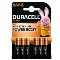 Duracell Plus Power Boost 150% Extra Life AAA / MN2400 / LR03 Alkaline Batterij (6 stuks) ADU00401