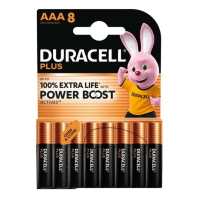 Duracell Plus Power Boost 150% Extra Life AAA / MN2400 / LR03 Alkaline Batterij (8 stuks) ADU00402