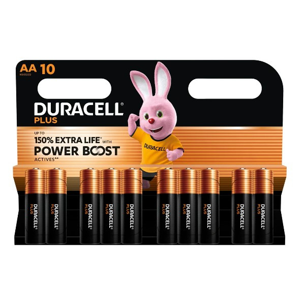 Duracell Plus Power Boost 150% Extra Life AA / MN1500 / LR06 Alkaline Batterij (10 stuks)  ADU00397 - 1