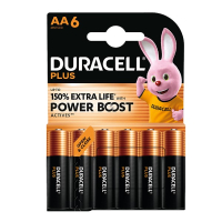 Duracell Plus Power Boost 150% Extra Life AA / MN1500 / LR06 Alkaline Batterij (6 stuks) ADU00395