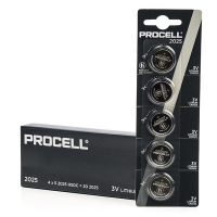 Duracell Procell CR2025 Lithium knoopcel batterij 5 stuks  ADU00218