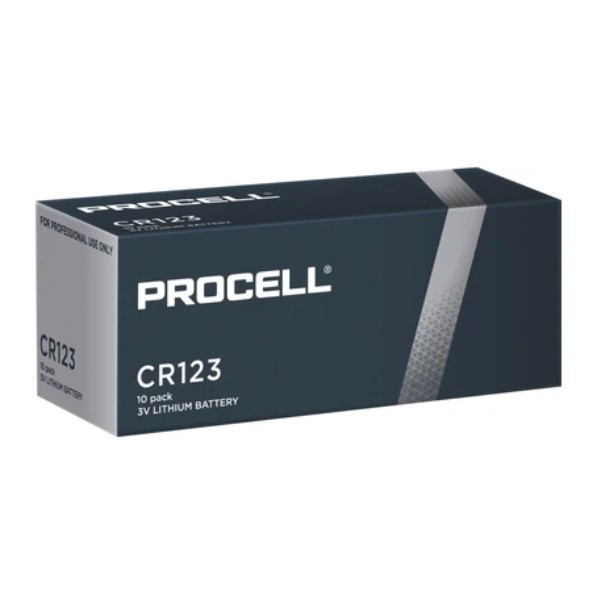 Duracell Procell High Power CR123 / CR123A Lithium Batterijen (10 stuks, 3V, 1600 mAh) ADU00435 - 1