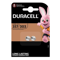 Duracell SR44 / 357 / 303 zilveroxide knoopcel batterij 2 stuks  ADU00060