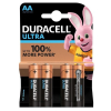 Duracell Ultra AA / MN1500 / LR06 Alkaline Batterij (4 stuks)  ADU00181