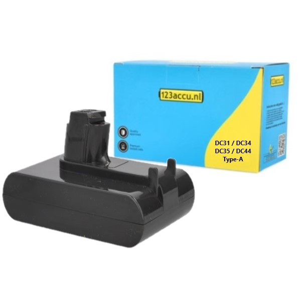 Dyson 917083-03 / 917083-05 / Type A accu (22.2 V, 4.0 Ah, 123accu huismerk) ADY00090 - 1