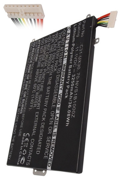 EOL- Asus C31-UX30 / 70-NVS1B1000Z accu (11.1 V, 3250 mAh, 123accu huismerk) AAS00244 - 1